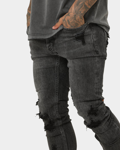 Ksubi Van Winkle Spray Out Orange Pants Black