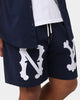 Majestic Athletic New York Yankees Highlanders Logo Shorts True Navy