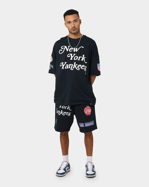 Majestic Athletic New York Yankees Puff Print Patch Fleece Shorts True Navy
