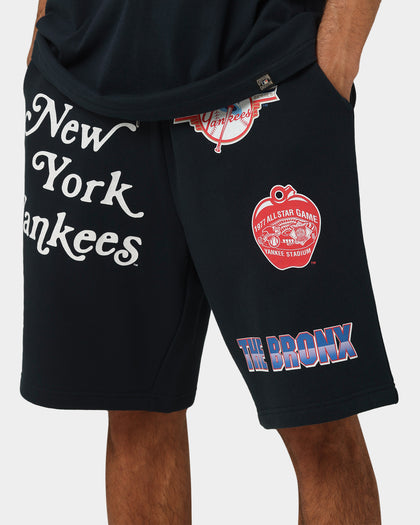 Majestic Athletic New York Yankees Puff Print Patch Fleece Shorts True Navy