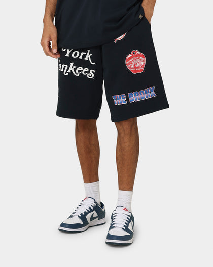 Majestic Athletic New York Yankees Puff Print Patch Fleece Shorts True Navy