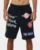 Majestic Athletic New York Yankees Puff Print Patch Fleece Shorts True Navy