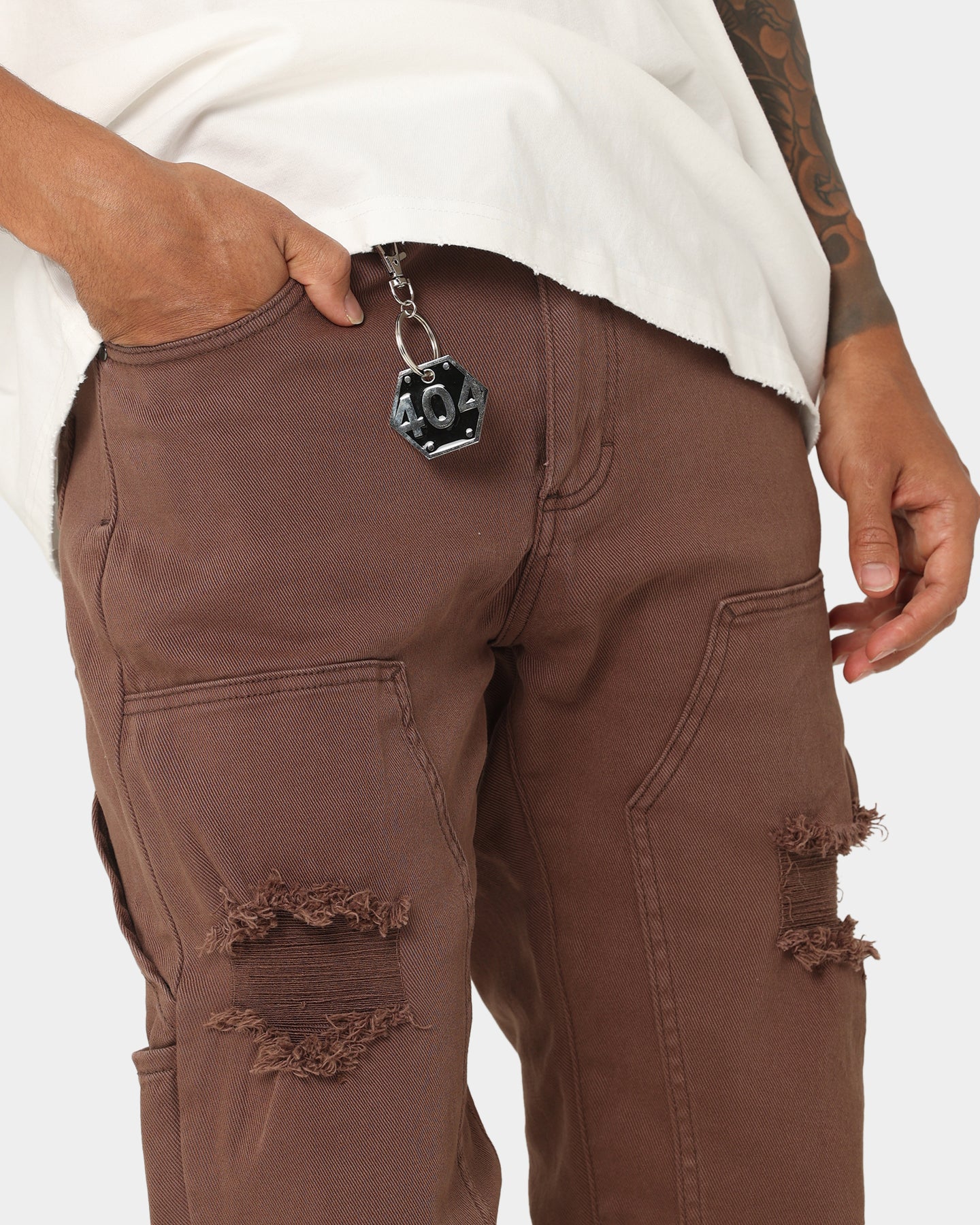 404 Distressed Carpenter Pants Brown | Culture Kings US