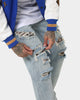 Saint Morta Prima Baggy Distressed Jeans Blue