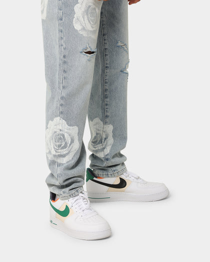 Carré Rose Bunch Distressed Jeans Vintage Blue