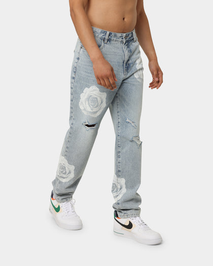 Carré Rose Bunch Distressed Jeans Vintage Blue
