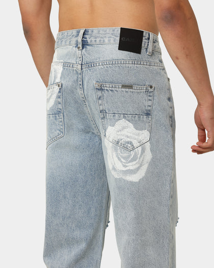 Carré Rose Bunch Distressed Jeans Vintage Blue