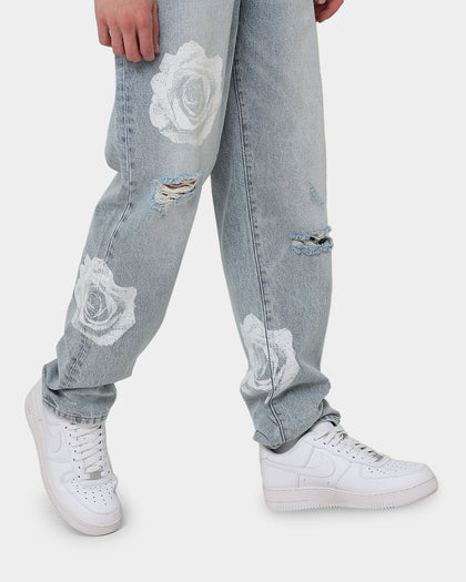 Carré Rose Bunch Distressed Jeans Vintage Blue