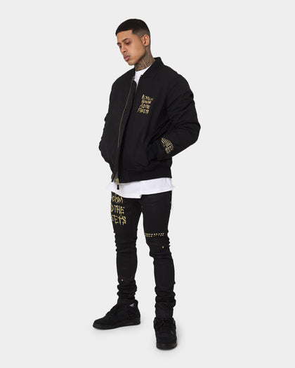 Ksubi 23 Van Winkle Jet Black Denim Pants Black