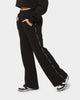 Calvin Klein Women's Logo Piping Wide Leg Pants Ck Black