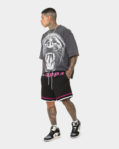 Kappa Authentic Hubert Shorts Black Onyx/Bright Pink