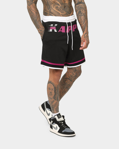 Kappa Authentic Hubert Shorts Black Onyx/Bright Pink