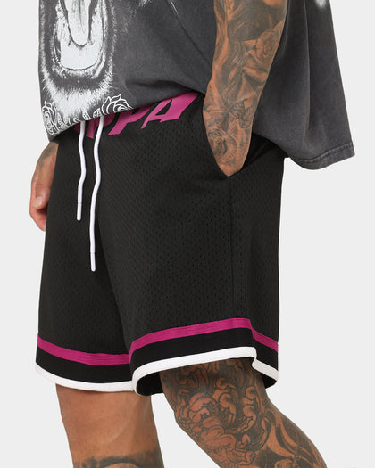 Kappa Authentic Hubert Shorts Black Onyx/Bright Pink