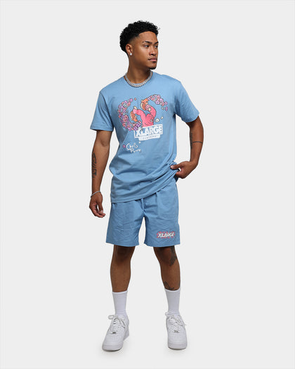 X-Large X Chris Pyrate Beach Shorts Light Blue