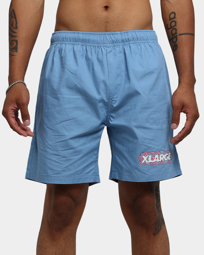 X-Large X Chris Pyrate Beach Shorts Light Blue