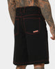X-Large Scratch Man Shorts Black Denim