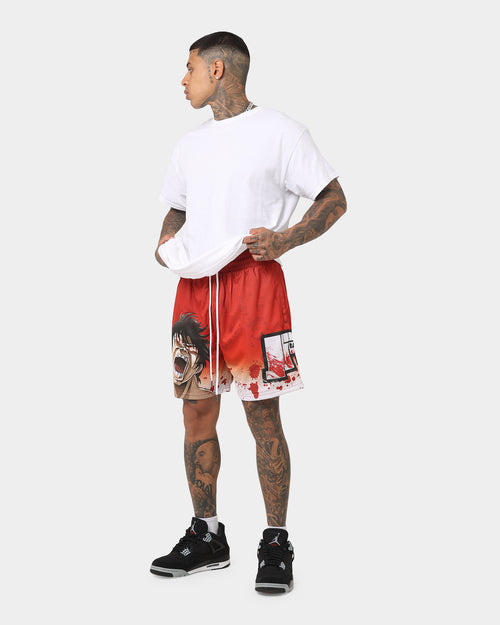 Goat Crew X Baki Hanma Baki Mesh Shorts Burnt Orange