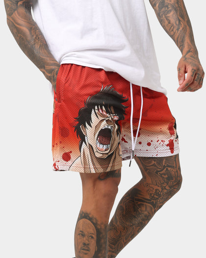 Goat Crew X Baki Hanma Baki Mesh Shorts Burnt Orange