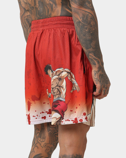 Goat Crew X Baki Hanma Baki Mesh Shorts Burnt Orange