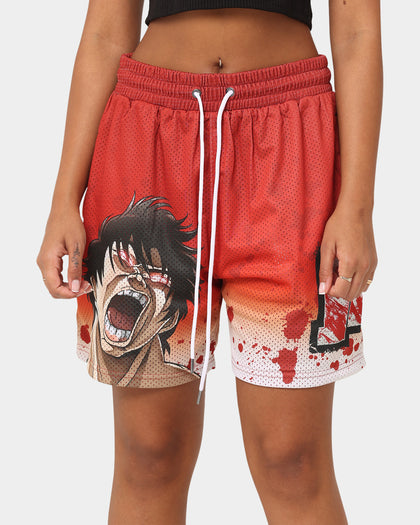 Goat Crew X Baki Hanma Baki Mesh Shorts Burnt Orange
