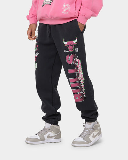 Mitchell & Ness Chicago Bulls Neon Champs Sweat Pants Faded Black