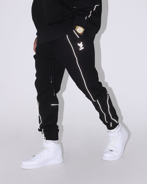 The Anti Order Neon Flux Track Pants Black/Reflective