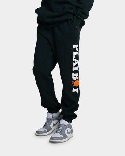 Playboy By Culture Kings Wordmark Track Pants Pine Green