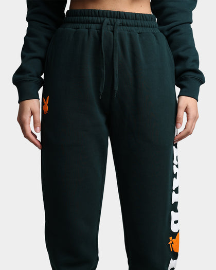 Playboy By Culture Kings Wordmark Track Pants Pine Green