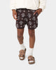 Carre Big Bandana Knitted Shorts Dark Brown
