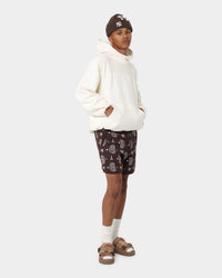 Carre Big Bandana Knitted Shorts Dark Brown