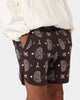 Carre Big Bandana Knitted Shorts Dark Brown