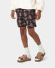 Carre Big Bandana Knitted Shorts Dark Brown