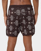 Carre Big Bandana Knitted Shorts Dark Brown