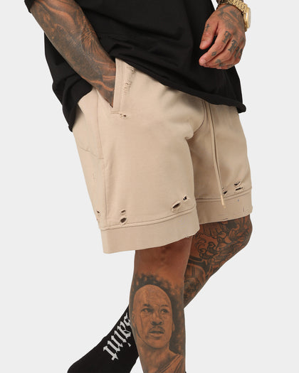Saint Morta Rags Fleece Shorts Stone