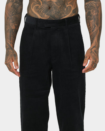 Fred Perry Cropped Corduroy Trousers Navy