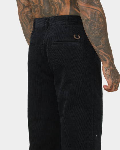 Fred Perry Cropped Corduroy Trousers Navy
