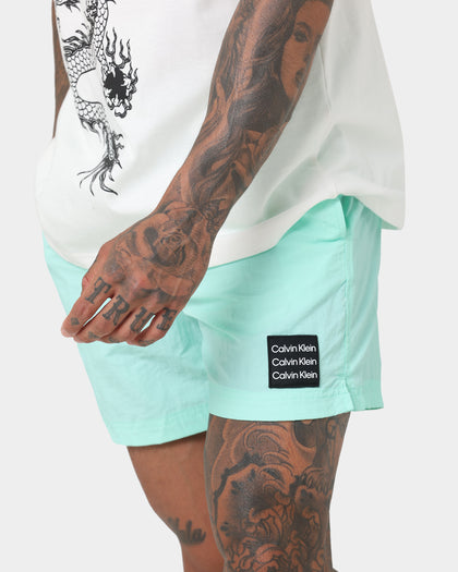 Calvin Klein Medium Drawstring Swim Shorts Clear Lagoon