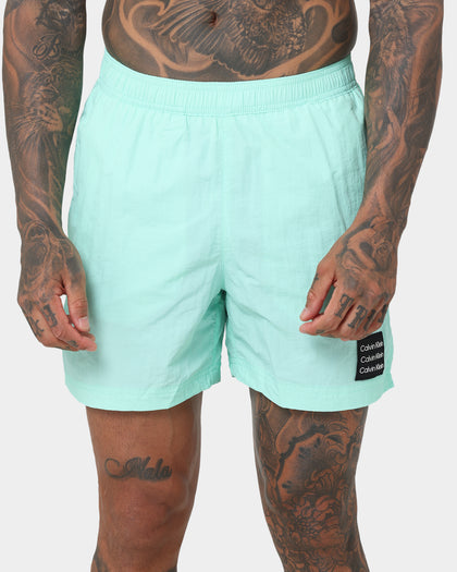 Calvin Klein Medium Drawstring Swim Shorts Clear Lagoon