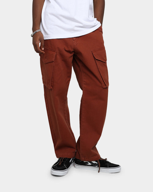 X-Large Overdyed Cargo Pants Brown