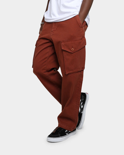 X-Large Overdyed Cargo Pants Brown