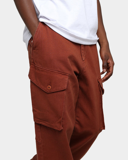 X-Large Overdyed Cargo Pants Brown