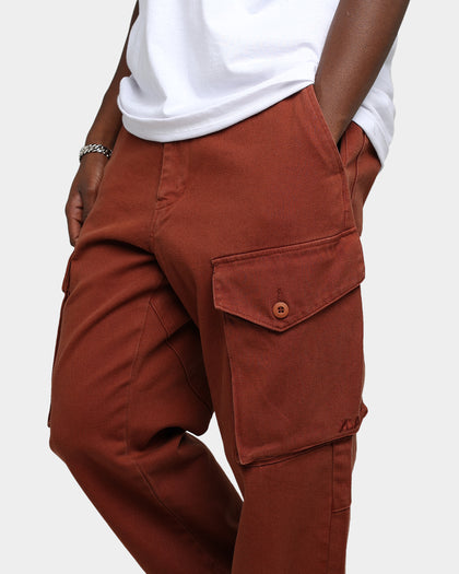 X-Large Overdyed Cargo Pants Brown