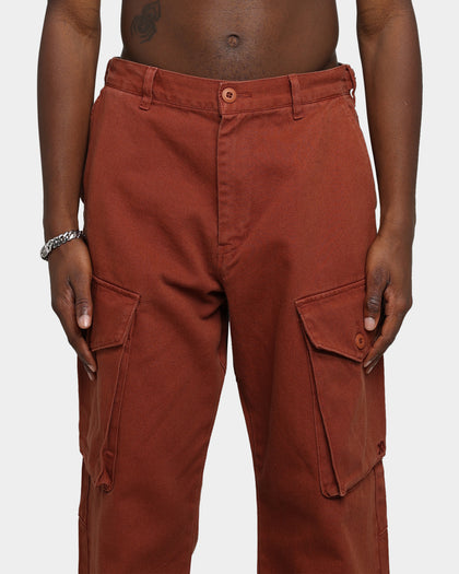 X-Large Overdyed Cargo Pants Brown