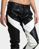 MNML S192 Leather Pants Black/White
