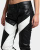 MNML S192 Leather Pants Black/White