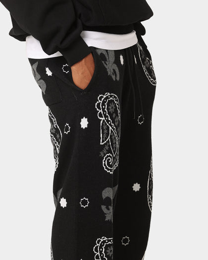 Carré Big Bandana Knitted Sweatpants Black