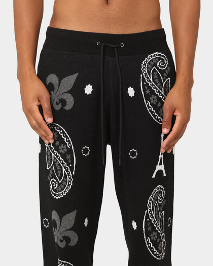 Carré Big Bandana Knitted Sweatpants Black