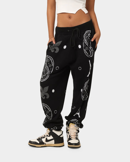 Carré Big Bandana Knitted Sweatpants Black