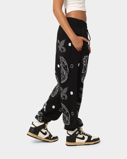 Carré Big Bandana Knitted Sweatpants Black