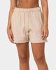 Champion Women's Reverse Weave Relaxed Shorts Cafe Latte